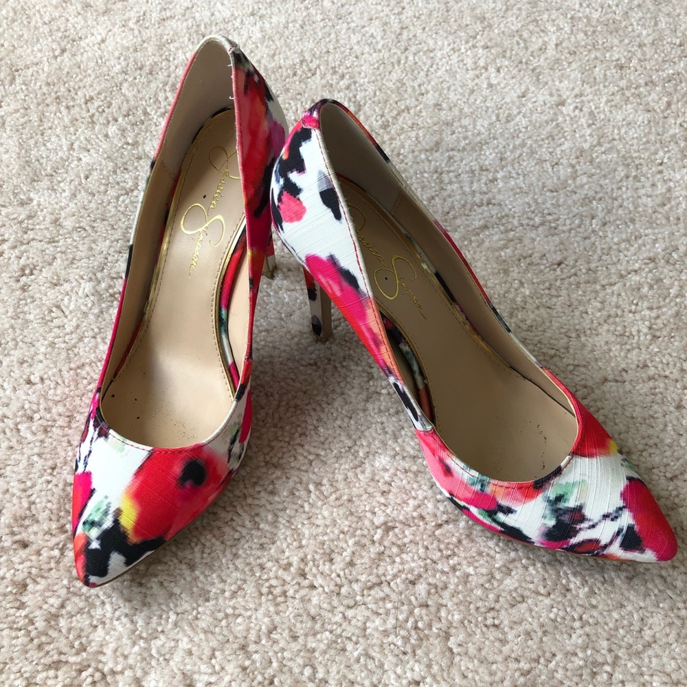 Jessica Simpson Floral Heels